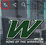 Graphic showing 'Translate' icon